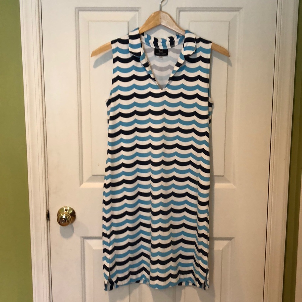 Sailor-Sailor shift dress blue waves